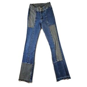 Vintage Watch LA Patchwork Studded Jeans Y2K Flare Festival Punk Denim Women’s